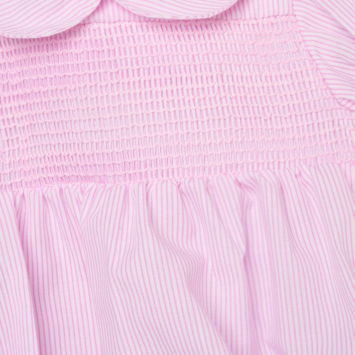 Baby Girls Smocked Romper - Lemon/Pink (0 9M)