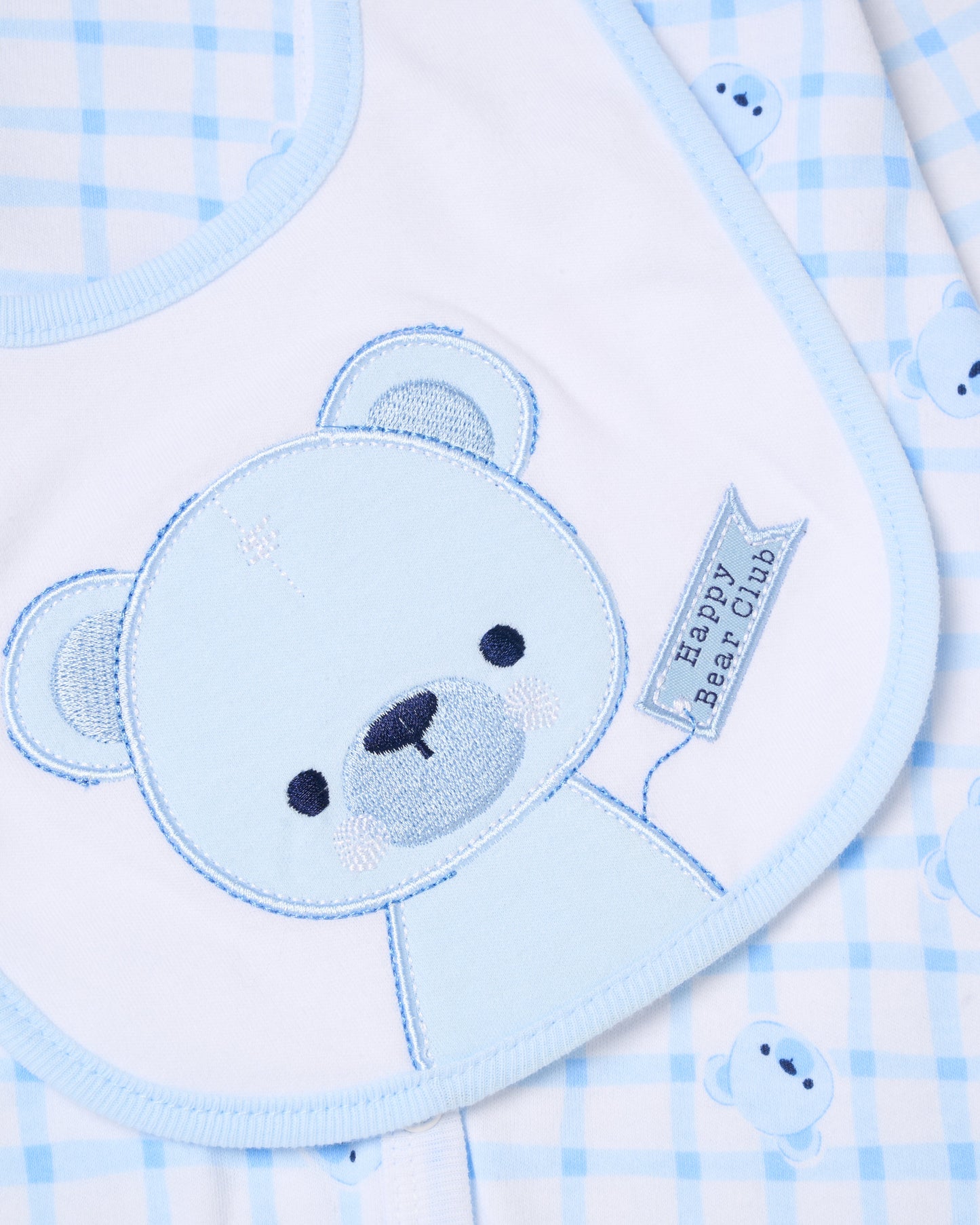 5pc Baby Mesh Bag Gift Set - Blue Happy Bear  (NB-6m) H12814NB