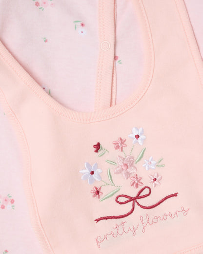 5pc Baby Mesh Bag Gift Set - Pretty Flowers (NB-6m) H13290NB