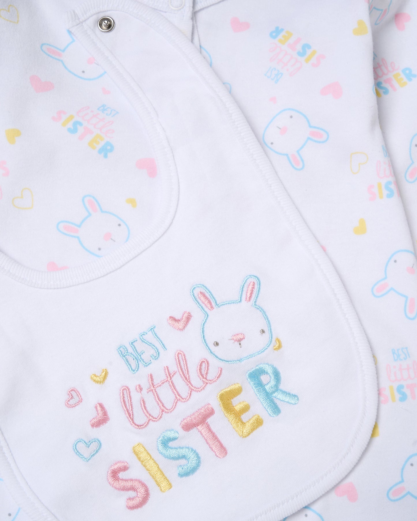 5pc Baby Mesh Bag Gift Set - Best Little Sister  (NB-6m) H13698NB
