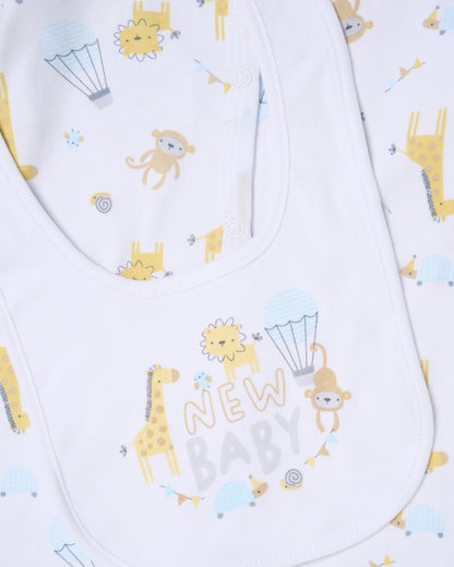 5pc Baby Mesh Bag Gift Set - Animals/New Baby (NB-6m) H15045NB