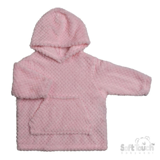 Childrens Waffle Hoodie - Pink  (3-6yrs)(PK6) HD210p