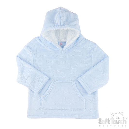 Embossed Hoodies - Blue/Vehicle (6-24m) (PK4) HD305B