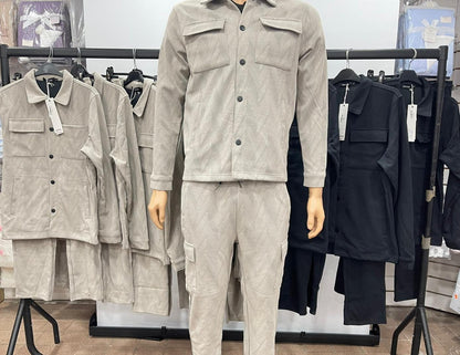 Textured Shacket Set