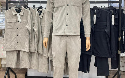 Textured Shacket Set