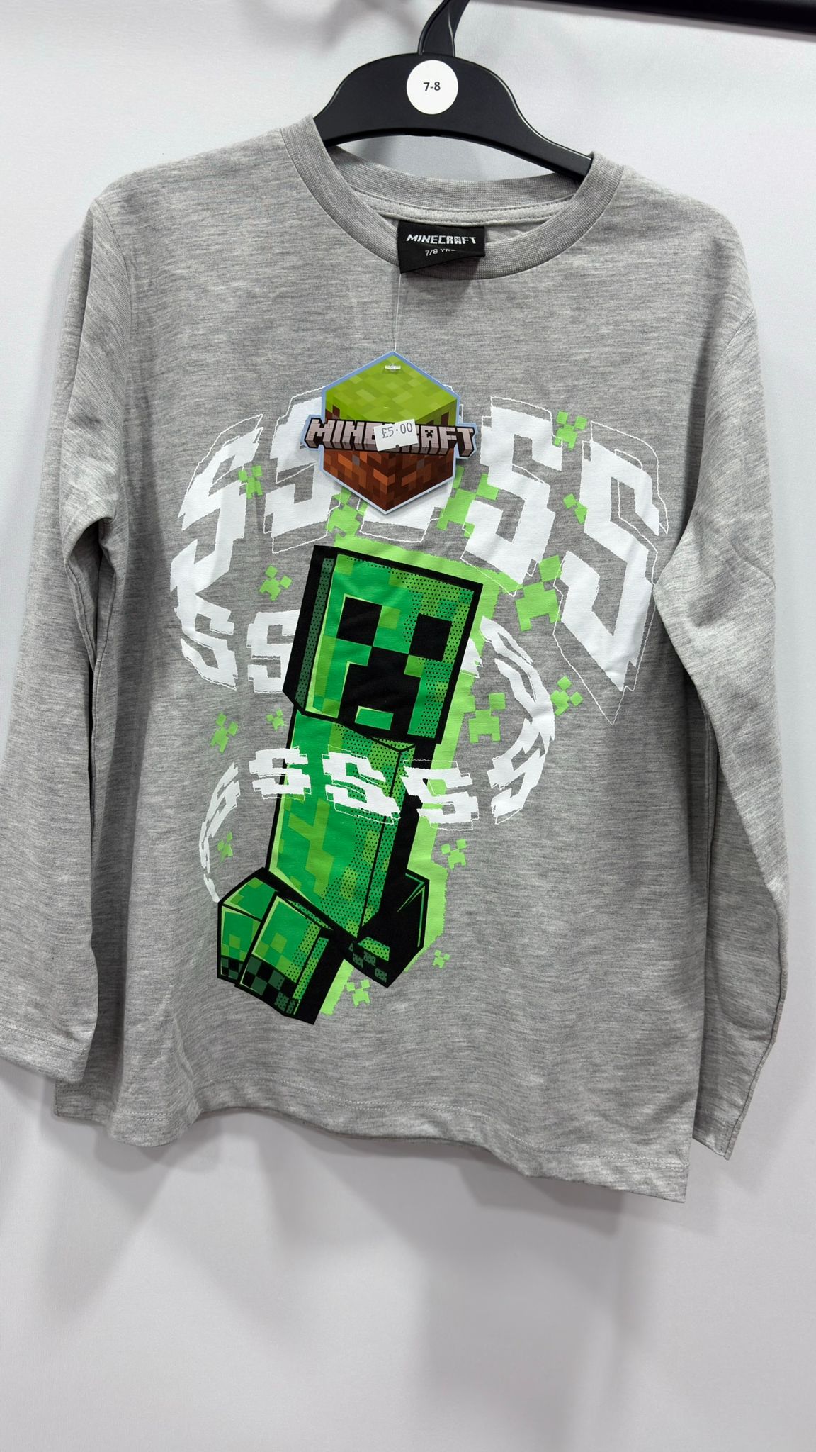 Minecraft Creeper Long Sleeve Tee