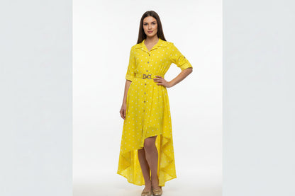 Girl’s Polka Dot Belted Dress