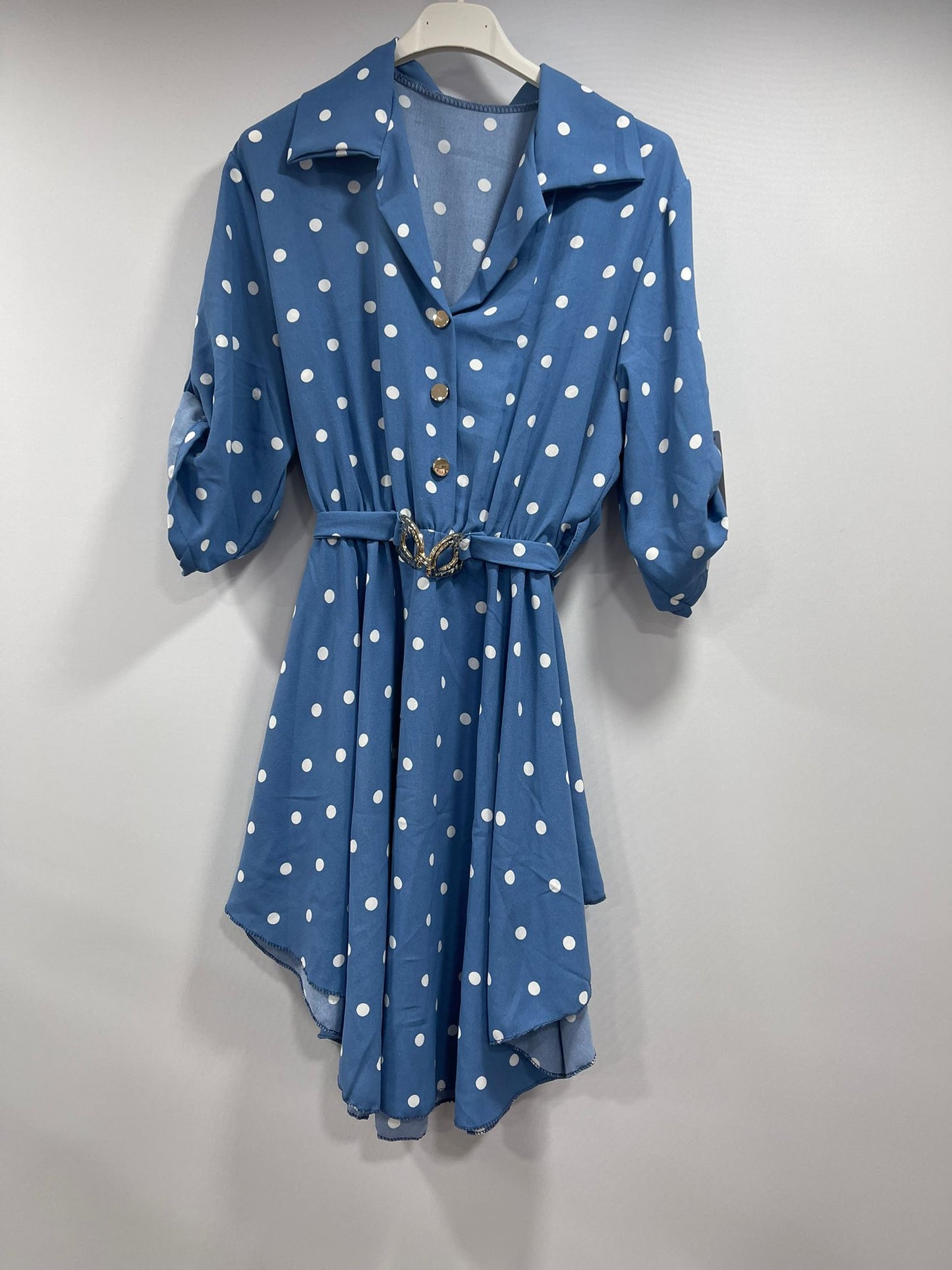 Girl’s Polka Dot Belted Dress