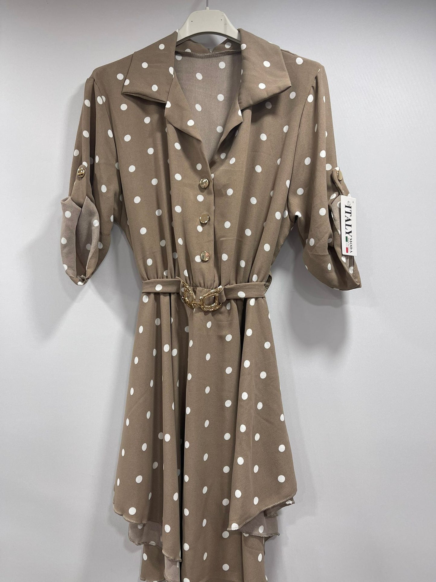Girl’s Polka Dot Belted Dress