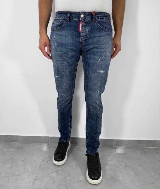 Slim-Fit Distressed Jeans