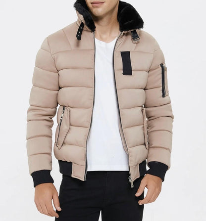 Faux-Fur Collar Puffer