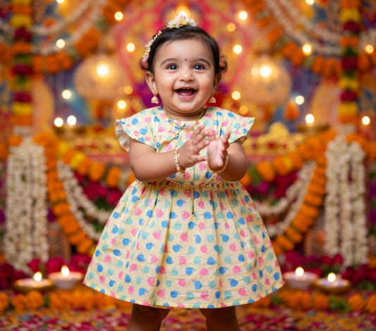 Pastel Hedgehog Girls Dress