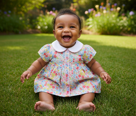 Multicolor Floral Peter Pan Dress