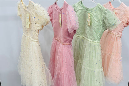 Mint Glitter Tulle Dress