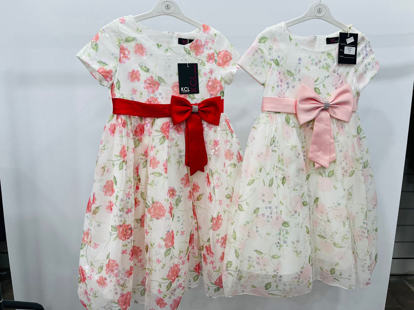 Floral Tulle Dress with Bow