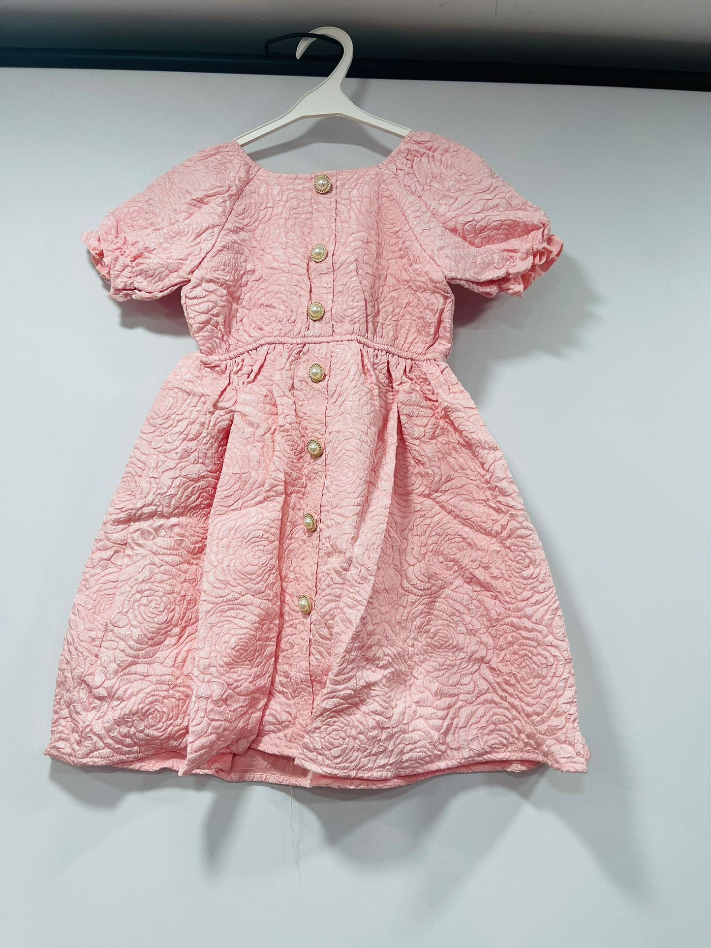 Textured Pearl Button Dress