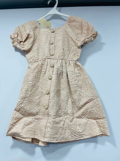 Textured Pearl Button Dress