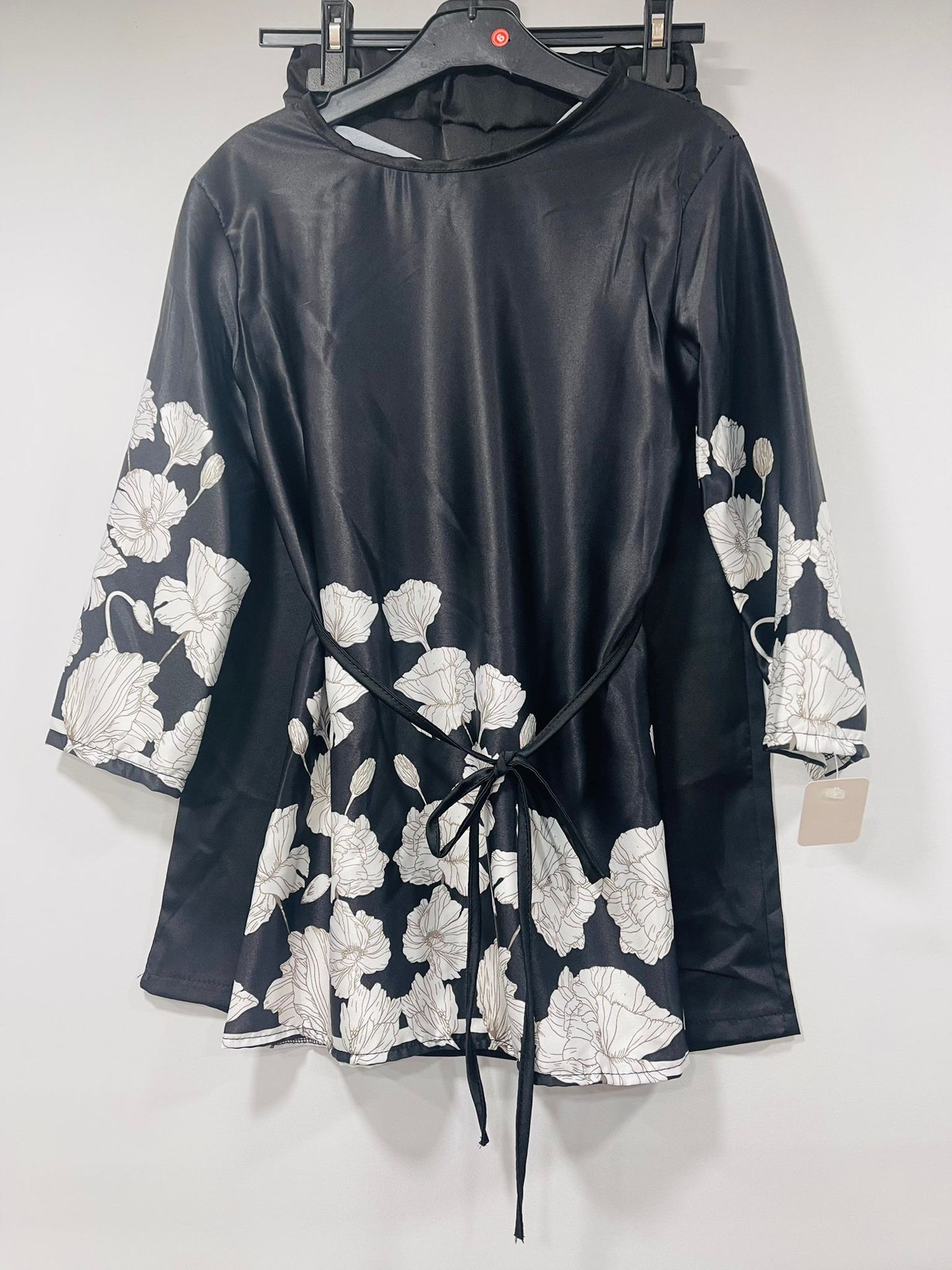 Satin Floral Tunic and Trousers Set