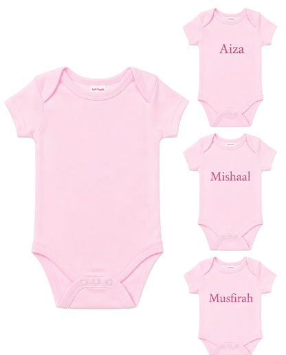 Personalized INFANTS BODYSUIT - Pink
