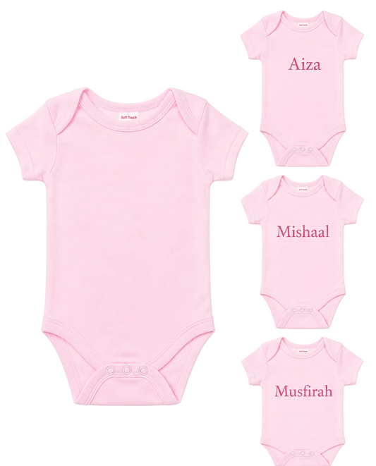 Personalized INFANTS BODYSUIT - Pink