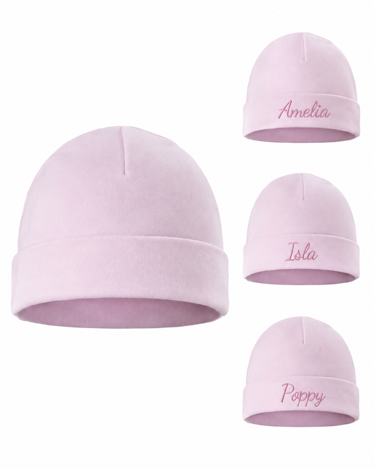 Personalized PINK INFANTS PLAIN HATS