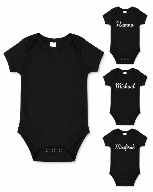 Personalized Plain BLACK BODYSUIT