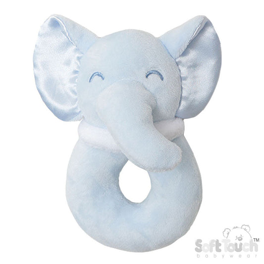 BLUE ELEPHANT RATTLE TOY (PK6) RT36-B