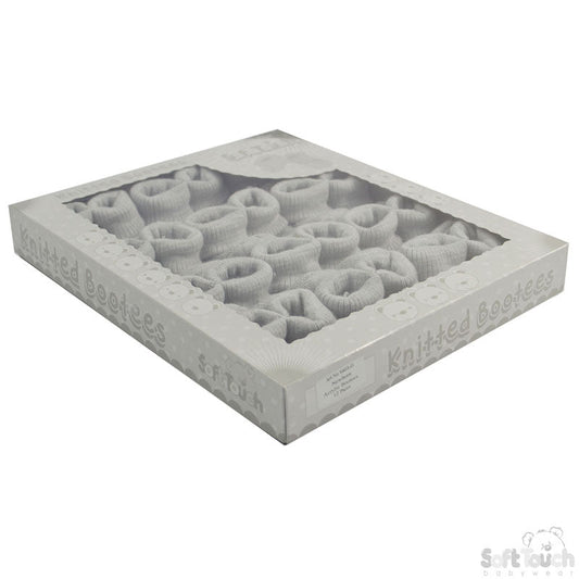 ACRYLIC TURNOVER BABY BOOTEES: S403-G