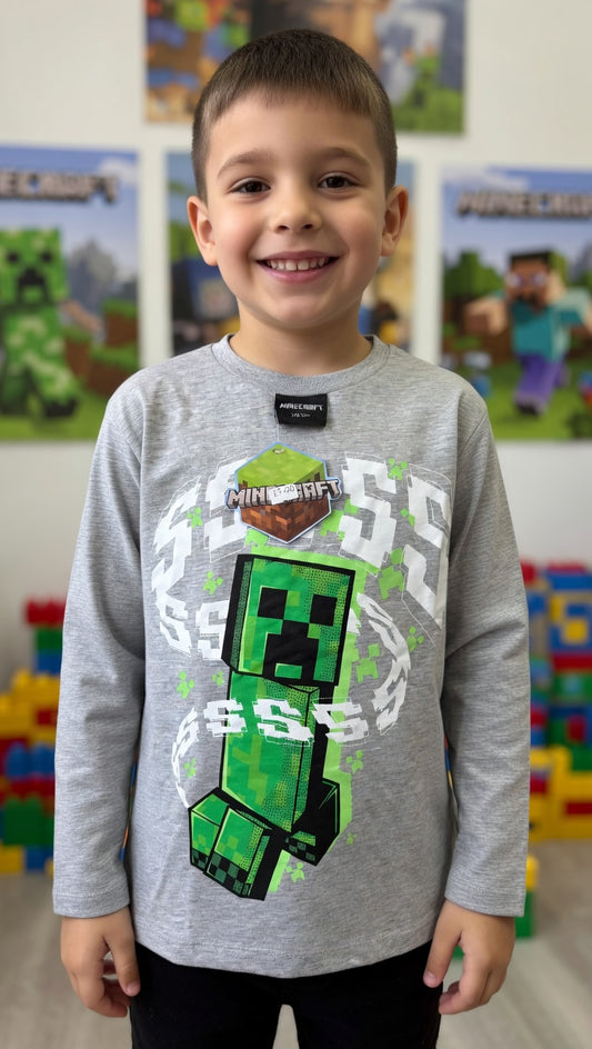 Minecraft Creeper Long Sleeve Tee