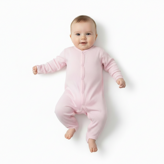 Personalized Plain Pink Sleep Suit