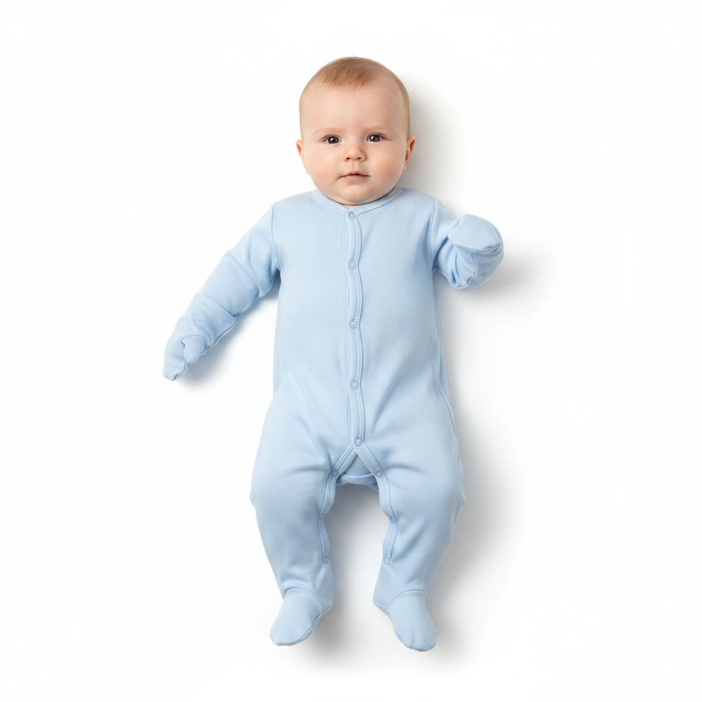 Plain Blue Sleep Suit