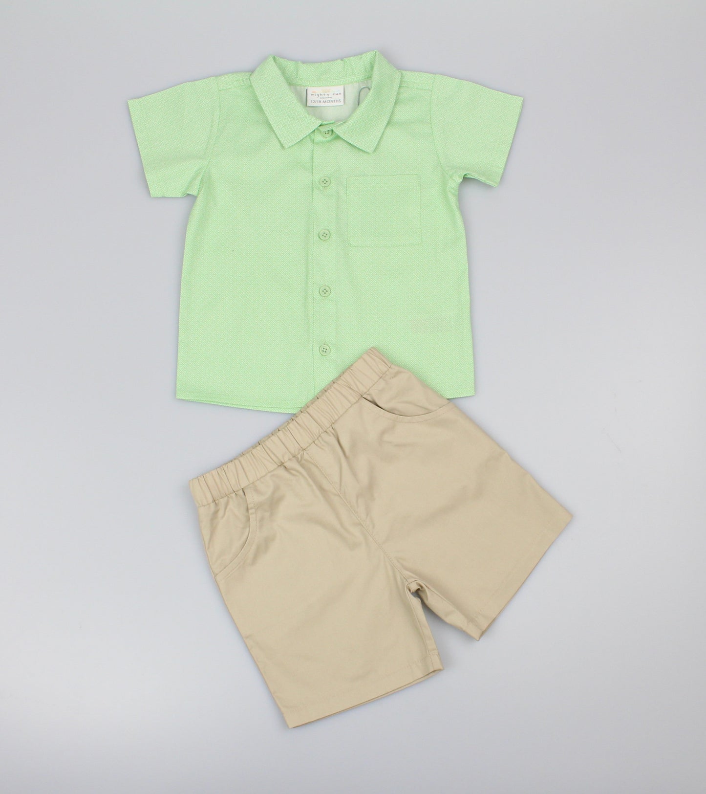 Baby Boys 2pc Shorts Set - Lime Green (1-2Years)