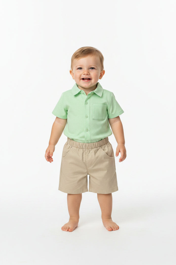 Baby Boys 2pc Shorts Set - Lime Green (1-2Years)