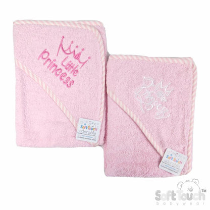Pink Hooded Towel - Princess (70X70cm) (PK6) HT13P