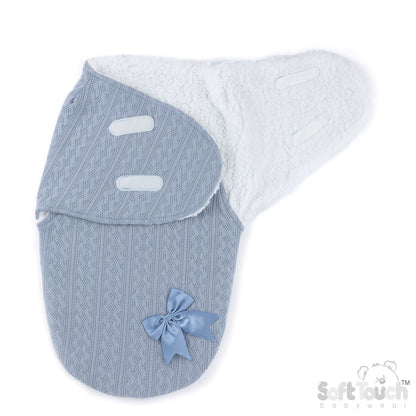 Baby Cable Knit Swaddle Wrap – Coffee
