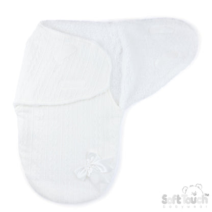 Baby Cable Knit Swaddle Wrap – Coffee