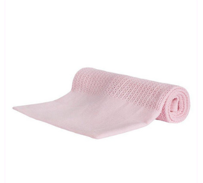 BABY HEAVY KNIT CELLULAR PANEL BLANKET