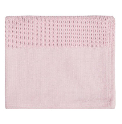 BABY HEAVY KNIT CELLULAR PANEL BLANKET