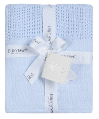 BABY HEAVY KNIT CELLULAR PANEL BLANKET