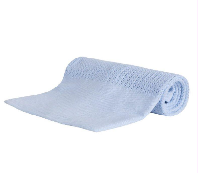 BABY HEAVY KNIT CELLULAR PANEL BLANKET