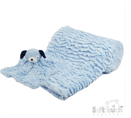 Blue Puppy Comforter & Wrap Set