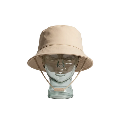 PLAIN BUCKET HAT WITH CHIN STRAP