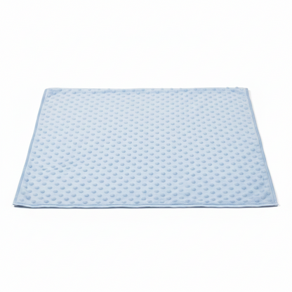 Personalized Baby Velour Bubble Wrap with Fleece Back and Satin Trim - Sky Blue - Bw 112-1036S