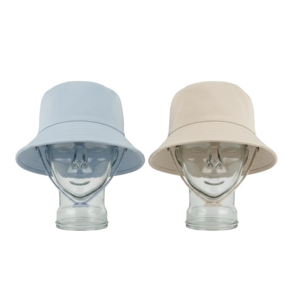 PLAIN BUCKET HAT WITH CHIN STRAP