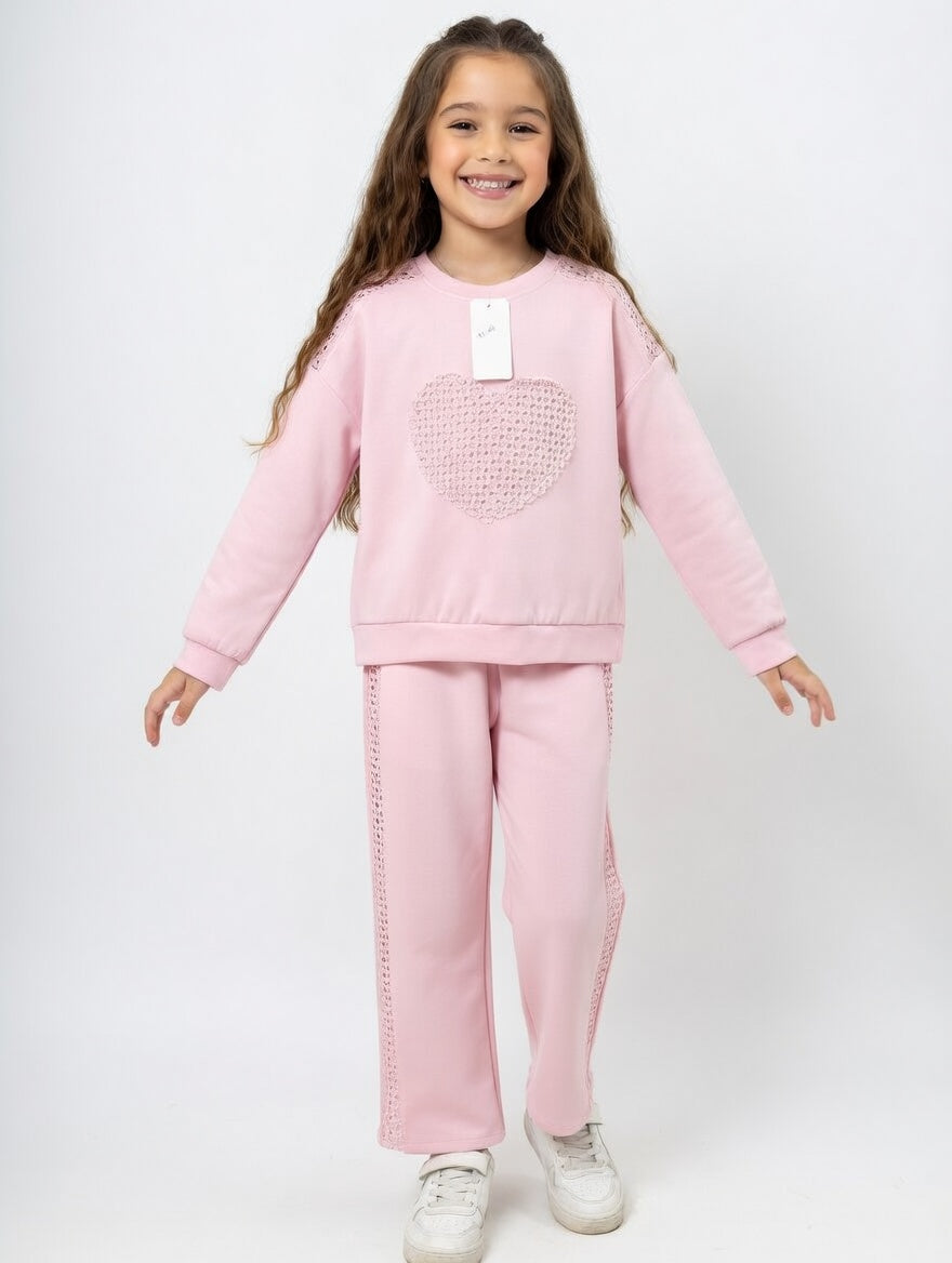 Girls' Crochet Heart Set