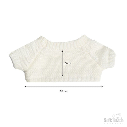 GREY TEDDY BEAR W/SWEATER & LITTLE STAR EMB - 20CM- TB320-G