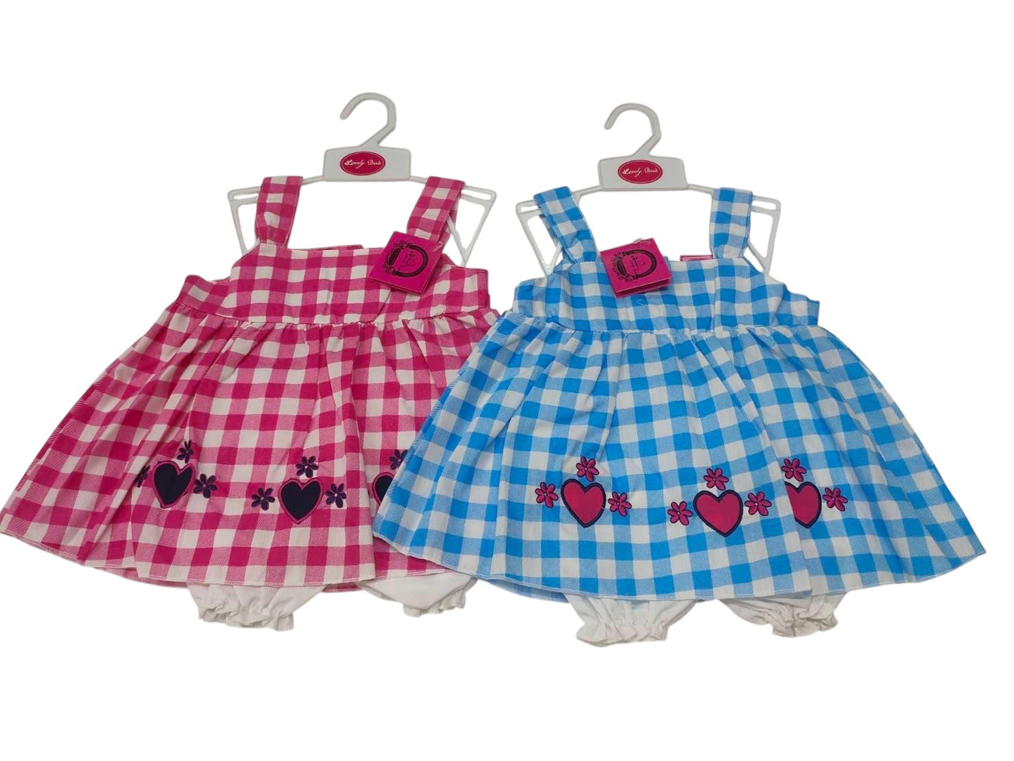 Baby Dress - Checker Hearts (0-9months) (PK6) DRS26