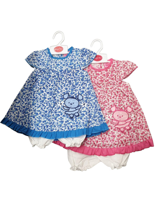 Baby Dress - Floral Ted (0-9months) (PK6)