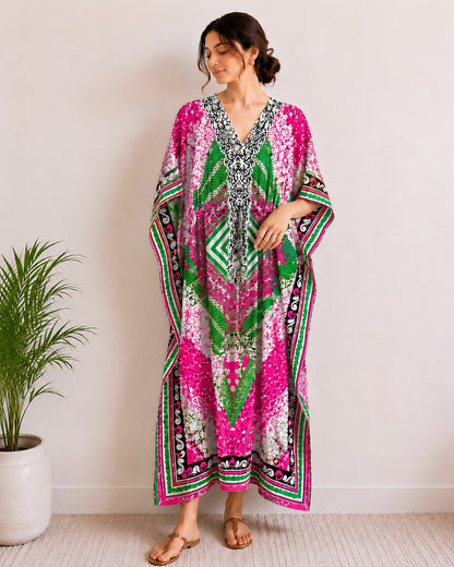 Printed Kaftan Dress