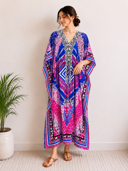 Printed Kaftan Dress